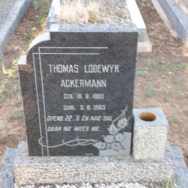 ACKERMANN Thomas Lodewyk 1883-1963
