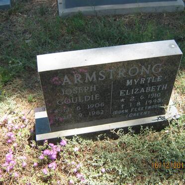 ARMSTRONG Joseph Gouldie 1906-1982 &amp; Myrtle Elizabeth 1910-1995 GREEN nee FLEETWOOD