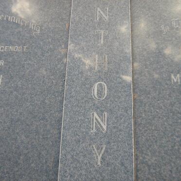 ANTHONY Joseph Michiel 1952-1997 &amp; Magrieta Susara Jacoba OOSTHUYZEN 1953-