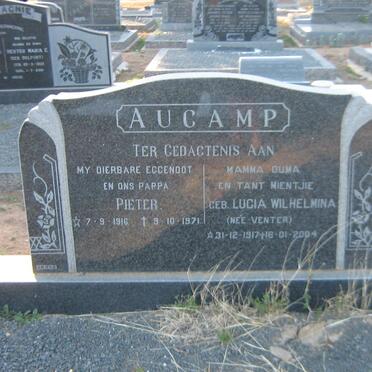 AUCAMP Pieter 1916-1971 &amp; Lucia Wilhelmina VENTER 1917-2004
