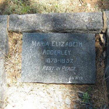 ADDERLEY Maria Elizabeth 1879-1957