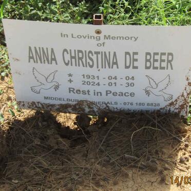 BEER Anna Christina, de 1931-2024