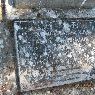 BRATT Alice Agnes Louw, von 190?-1992