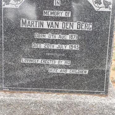 BERG Martin, van den 1871-1945