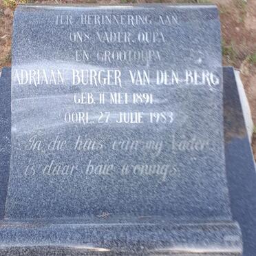 BERG Adriaan Burger, van den 1891-1983