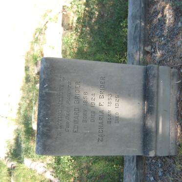 BRIDER Edward 1858-1924 &amp; Zacharia P. 1863-1926
