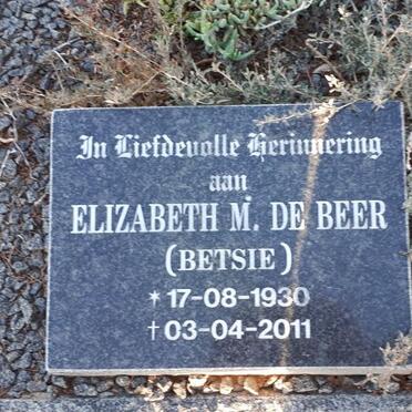 BEER Elizabeth M., de 1930-2011