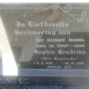 COETZEE Gysbert Jacobus 1923-1975 &amp; Sophia Hendrina REYNECKE 1928-2019