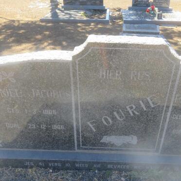 FOURIE Daniel Jacobus 1905-1966 &amp; Paulina Alberta VAN JAARSVELD 1909-1973