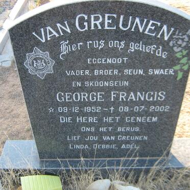 GREUNEN George Francis, van 1952-2002