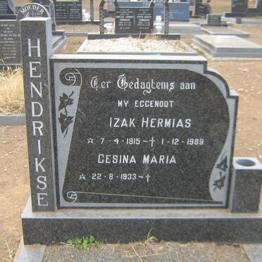 HENDRIKSE Izak Hermias 1915-1989 &amp; Gesina Maria 1933-