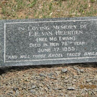 HEERDEN E.E., van nee Mc EWAN -1955