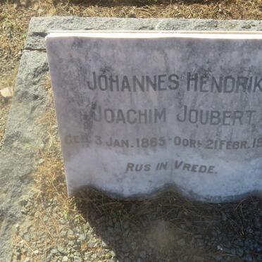 JOUBERT Johannes Hendrik Joachim 1865-1958