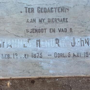 JOHNSON Johannes Hendrik 1875-1940