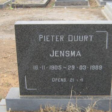 JENSMA Pieter Duurt 1905-1989