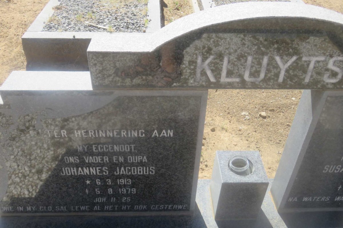 KLUYTS Johannes Jacobus 1913-1979 &amp; Susanna Francina 1909-1981