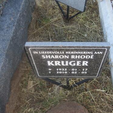 KRUGER Sharon Rhodé 1932-2010
