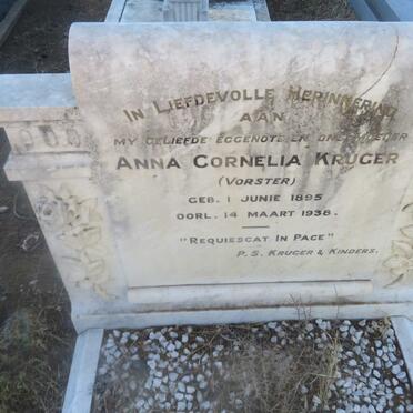 KRUGER Anna Cornelia nee VORSTER 1895-1938
