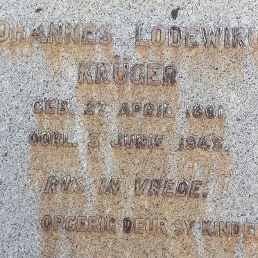 KRÜGER Johannes Lodewikus 1861-1945