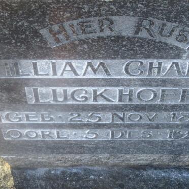 LUCKHOFF William Charles 187?-1921