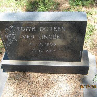 LINGEN Edith Doreen, van 1909-1987