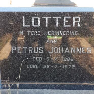 LÖTTER Petrus Johannes 1888-1972