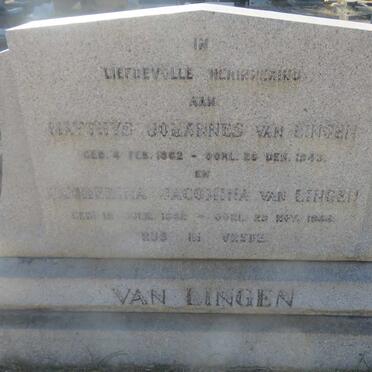 LINGEN Matthys Johannes, van 1862-1943 &amp; Catharina Jacomina 1862-1944