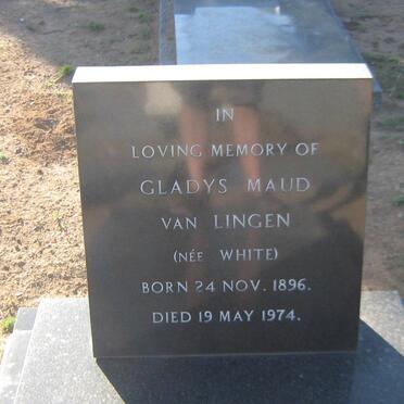 LINGEN Gladys Maud, van nee WHITE 1896-1974