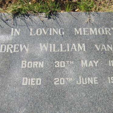 LINGEN Andrew William, van 1885-1966