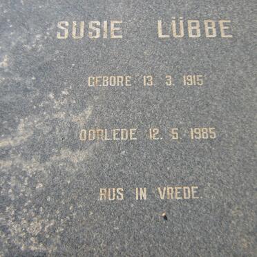 LÜBBE Susie 1915-1985
