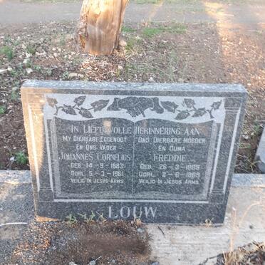 LOUW Johannes Cornelius 1883-1961 &amp; Freddie 1885-1969
