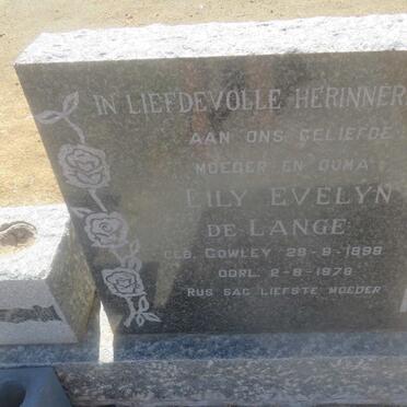 LANGE Lily Evelyn, de nee COWLEY 1899-1978