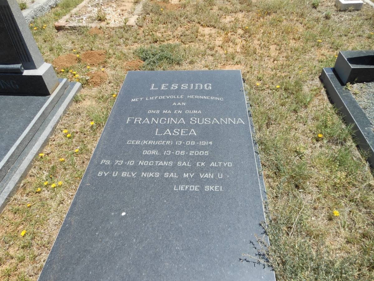 LESSING Francina Susanna Lasea nee KRUGER 1914-2005