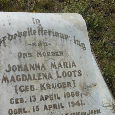LOOTS Johanna Maria Magdalena nee KRUGER 1866-1941