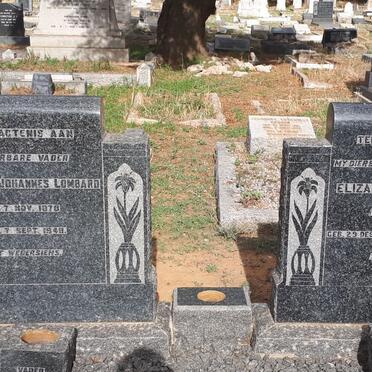 LOMBARD Stephanus Johannes 1878-1949 &amp; Elizabeth M. ERASMUS 1882-1946