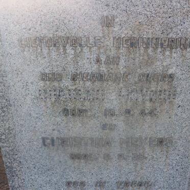 MEYERS Charles -1944 &amp; Christina -1935 