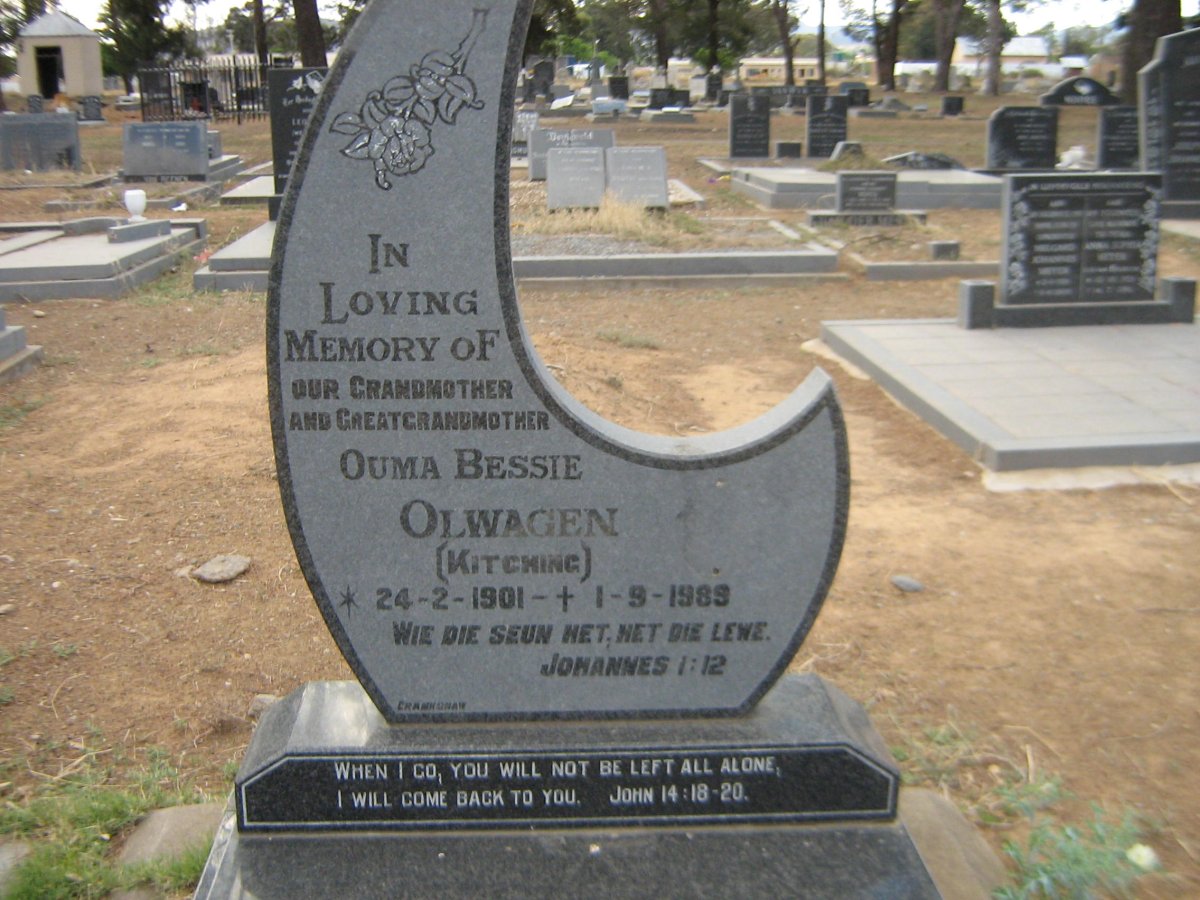 OLWAGEN Bessie nee KITCHING 1901-1989