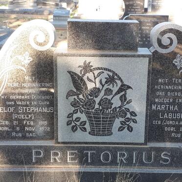 PRETORIUS Roelof Stephanus 1915-1972 &amp; Martha Etrezia Labuschagne JORDAAN 1920-1984