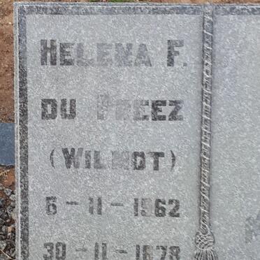 PREEZ Helena F., du nee WILMOT 1878-1962