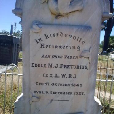 PRETORIUS M.J. 1849-1927