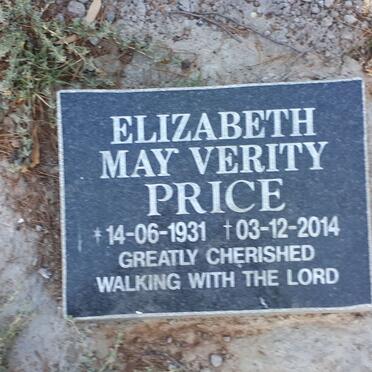 PRICE Elizabeth May Verity 1931-2014