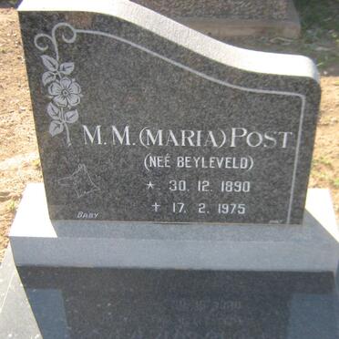 POST M.M. nee BEYLEVELD 1890-1975