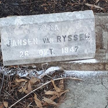 RYSSEN Baba, Jansen van -1947