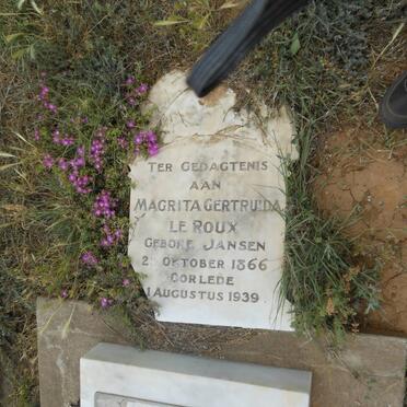 ROUX Magrita Gertruida, le nee JANSEN 1866-1939