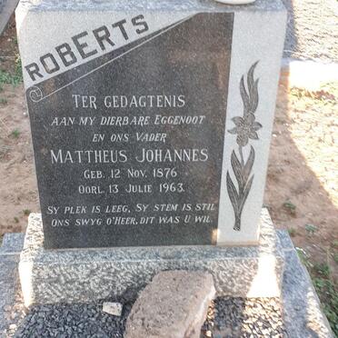 ROBERTS Mattheus Johannes 1876-1963