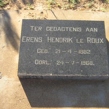 ROUX Erens Hendrik, le 1882-1968