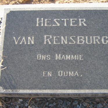 RENSBURG Hester, van