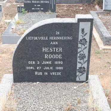 ROODE Hester 1890-1980