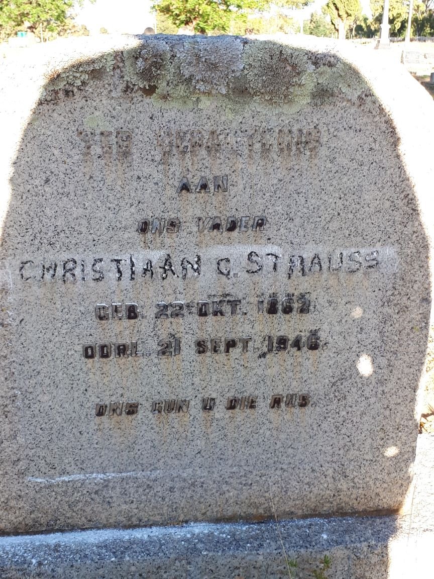 STRAUSS Christiaan C. 1862-1946