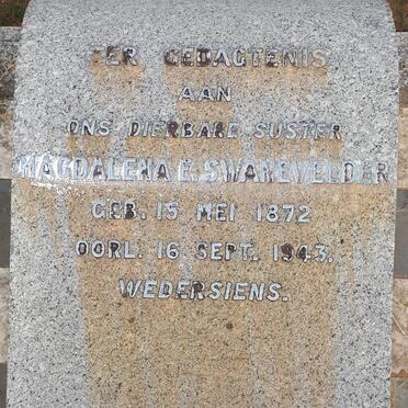 SWANEVELDER Magdalena E. 1872-1943